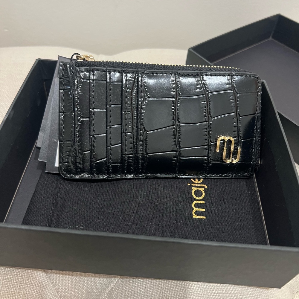 Maje Leather Card Holder NWT